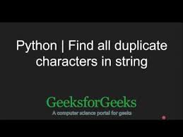 Write a python program to capitalize first and last letters of each word of a given string. Python Programming Tutorial Find Duplicates In A String Using Counter Method Geeksforgeeks Youtube