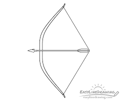 How To Draw A Bow & Arrow Step By Step - Easylinedrawing