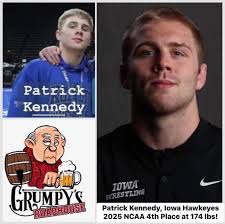 Shout-out to 174 lber for the Iowa Hawkeyes, Patrick Kennedy aka “PK” for  earning All-American status by claiming 4th at the 2025 NCAA Championships!  *This one is sponsored by Grumpy's Roadhouse in