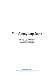 View, download and print fire safety log book pdf template or form online. Fire Safety Log Book Printable Pdf Download