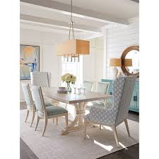 Barclay Butera Seacliff Modern Green Upholstered Whitewash Wood Living Room Chair In 2020 Beach House Dining Room Coastal Dining Room Rectangular Dining Table