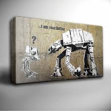 I've wondered for a long time how a misquote of the famous reveal in the empire strikes back crystalized in pop culture history rather than vader's actual line: Banksy I Am Your Father Star Wars Canvas Art Picture Choose Your Size 21 99 Picclick Uk