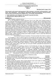 Simulare Bac 21 Martie 2018 Istorie Subiecte È™i Bareme Proba E C Clasele A 11 A Si A 12 A Sursa Subiecte2018 Edu Ro Materiale De Istorie
