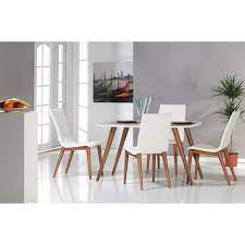 comfy home retro masa takimi beyaz kahverengi mobilya mobilya fikirleri sandalye