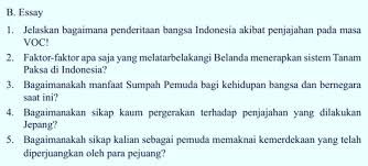 Mengerjakan Pr Jelaskan Bagaimana Penderitaan Bangsa Indonesia Akibat Penjajahan Pada Masa Voc