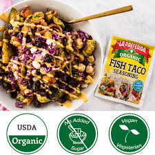Maybe you would like to learn more about one of these? Buy La Preferida Mexican Foods Organic Fish Taco Seasoning No Msg Or Artificial Preservatives 1 Oz Pack Of 3 Online In Hungary B07h42364x
