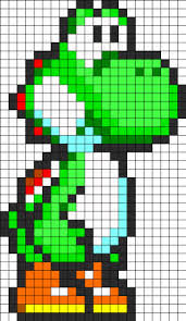 Yoshi Perler Bead Pattern Pixel Art Elephant Dessin Carreau Motifs Perles Hama