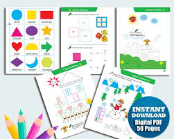 Learning Shapes Colors Workbook Little Kids Shapes Colors Etsy Shapes For Kids Learning Shapes Activity Workbook