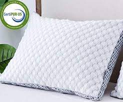 Lianlam Memory Foam Ck Size Bed Pillow Adjustable Loft For Sleeping Relief Neck Pain Side Back And Stomach Breathable Shredded Cooling Gel Fill Luxury Bamboo Pillow Buy Online In Guernsey