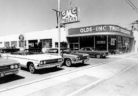 Olds And Gmc Hq Showroom And Front Line 1964 Car Dealership Classic Chevy Trucks Car Memorabilia