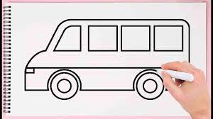 How To Draw Van For Kids Learn Drawing A Van Easy And Step By Step For Kids  - Youtube