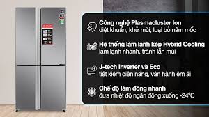 Tủ lạnh Sharp 4 cánh SJ-FXPI689V-RS 607 lít Inverter