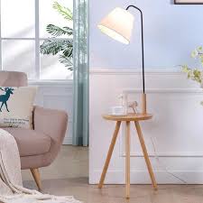 Aimee 55 12 Wood Tray Table Floor Lamp Floor Lamp Table Wooden Floor Lamps Standing Lamp Living Room