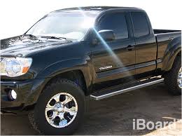 They also act as a guard against rocks and other potentially damaging obstacles. Ib20eje4a 1995 2004 Toyota Tacoma Xtracab Istep 5 Silver Ib20eje4a Running Boards Nerf Bars Truck Steps Side Steps For Trucks And Suv Running Board Central