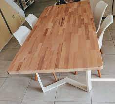 plateau de table sur mesure en hetre massif table salle a manger salle a manger table bois massif