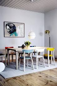 While normally love everything that you do and i'm all for color, i thought the main reason for converting the living room to a dining room was to have a more formal space for hosting guests. Colorful Wooden Chairs In The Dining Room Interior Design Ideas Ofdesign