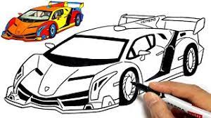 Racing hot wheels coloring pages 6 hot wheels coloring pages 7 hot wheels. Draw A Sports Car Lamborghini Veneno Easy Simple Drawing And Coloring Pages Tim Tim Tv Youtube
