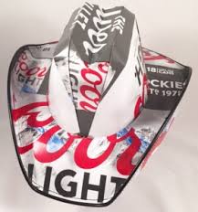 Coors Light Beer Box Cowboy Hats Cases Carton Box Hat