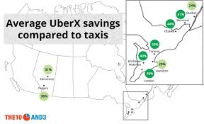 Uber Vs Taxi Mapping Price Differences In Canada