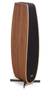 They Re Compact Floor Standing Speakers With The Style Of A Work Of Art Utilizing Bent Plywood Sides Speaker Design Floor Standing Speakers Industrial Design