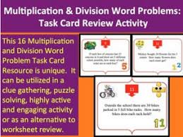 Multiplication and division word problems. Multiplication And Division Word Problems Task Card Activity Teach With Fergy