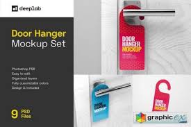 Download Door Hanger Mockup Set Free Download Vector Stock Image Photoshop Icon