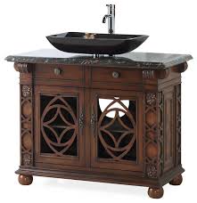 Featuring sleek designs, stylish vessel sinks and minimal hardware, modern vanities offer all the trendy style you demand in a variety of sizes and finishes to match. In Stock 42 Vigo Vessel Sink Cherry Bathroom Vanity Traditional Bathroom Vanities And Sink Consoles By Chans Furniture Houzz