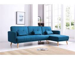 Scandinave Canape D Angle Reversible Convertible 267x151x88cm Bleu Canape Angle Canape Angle Convertible Canape D Angle Scandinave