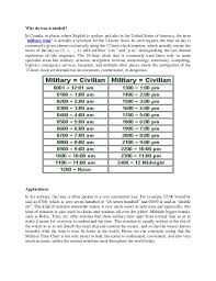 Military Time Chart Overview
