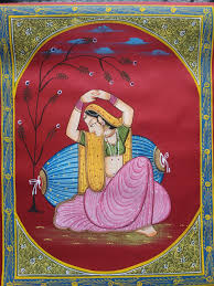 Advaita Handicraft – Indian Ragini Miniature Painting handmade (Rajast – Advaita Handcrafts