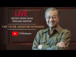 Istiadat mengangkat sumpah tersebut akan dibawa secara langsung di saluran 501 (astro awani), facebook live dan live tv di www.astroawani.com. Terkini Sidang Media Khas Perdana Menteri Yab Tun Dr Mahathir Mohamad