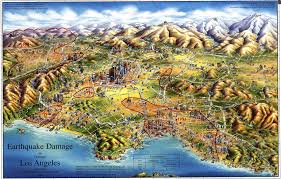 Damage Los Angeles Map East Coast Road Trip Los Angeles Earthquake