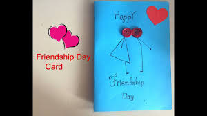 Create a blank friendship card. Friendship Day Cards Diy Design Corral