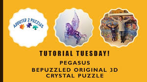 2011 new plastic ps 3d crystal castle diy puzzle packing: Pegasus 3d Crystal Puzzle Tutorial Youtube