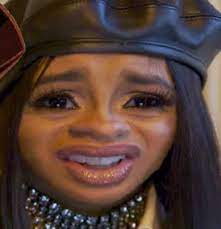 Pin By On Reactions Cardi B Funny Face Reaction Pictures Meme Faces