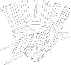 Oklahoma city thunder logo png the basketball team oklahoma city thunder has existed under its current name for about a decade, and it has had only one logo so far. Oklahoma City Thunder Logo Coloring Page Free Coloring Pages