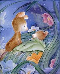 Who am i to disagree? Sleeping Friend Flowers Mice Sweet Dreams Night Stars Sheridan Cain Cute Illustration Cute Art Illustration