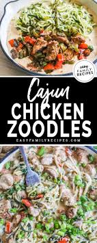 Holy Yum This Cajun Chicken Alfredo Is The Best Low Carb Dinner We Have Had Made With Zoodles To K In 2020 Cajun Chicken Alfredo Chicken Alfredo Easy Chicken Recipes
