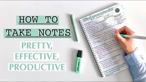 Let me be your sky. How To Take Notes Pretty Productive Effective Note Taking Tips Ways To Study