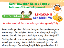 We did not find results for: Lengkap Kunci Jawaban Kelas 3 Tema 3 Subtema 2 Pembelajaran 6 Simple News Kunci Jawaban Lengkap Terbaru