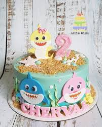 2nd Birthday Baby Shark Cake Image Result For Baby Shark Cake Shark Themed Birthday Party Shark Cake Baby Girl Birthday Theme