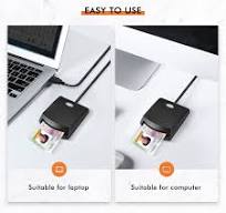 BOMFLORE Leitor de cartão inteligente com chip para gravador de eID EMV SIM  DOD Military USB 2.0 ISO7816 Contact Common Access CAC Smart Card Reader +  ...