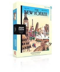 Jigsaw puzzles, be puzzled jigsaw puzzles, wooden jigsaw puzzles, ravensburger jigsaw puzzles, New York Puzzle Company New Yorker Ultimate Destination 1000 Piece Jigsaw Puzzle Amazon Com Au Toys Games