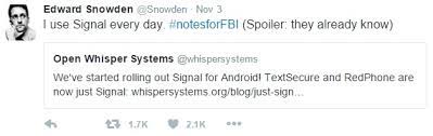 That fact alone usually makes people realize just how secure the app is. Signal The Messenger App Which Edward Snowden Uses Daily Now Available On Android