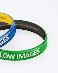 Download Two Glossy Silicone Wristbands Mockup In Stationery Mockups On Yellow Images Object Mockups