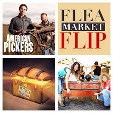 Some Of My Favorite Tv Shows American Pickers Flea Market Flip Antiques Roadshow Junk Gypsies Flea Market Flip Flea Market Flea Market Style