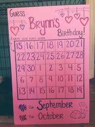 Baby Shower Birthday Guessing Game This Would Be An Easy Game To Do Without Being A Game I Would Lo Guess Baby Birthday Baby Birthday Games Baby Shower Gifts