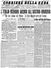 Gli schieramenti nella prima guerra mondiale. Corriere Della Sera Del 24 Maggio 1915 L Italia Dichiara Guerra All Austria Ungheria Corriere It