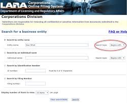 How To Search Available Business Names In Michigan Startingyourbusiness Com