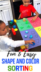 Shape Activities For Toddlers Color And Shape Sorting Shapes Activities Color Activities For Toddlers Shape Sorting Activities